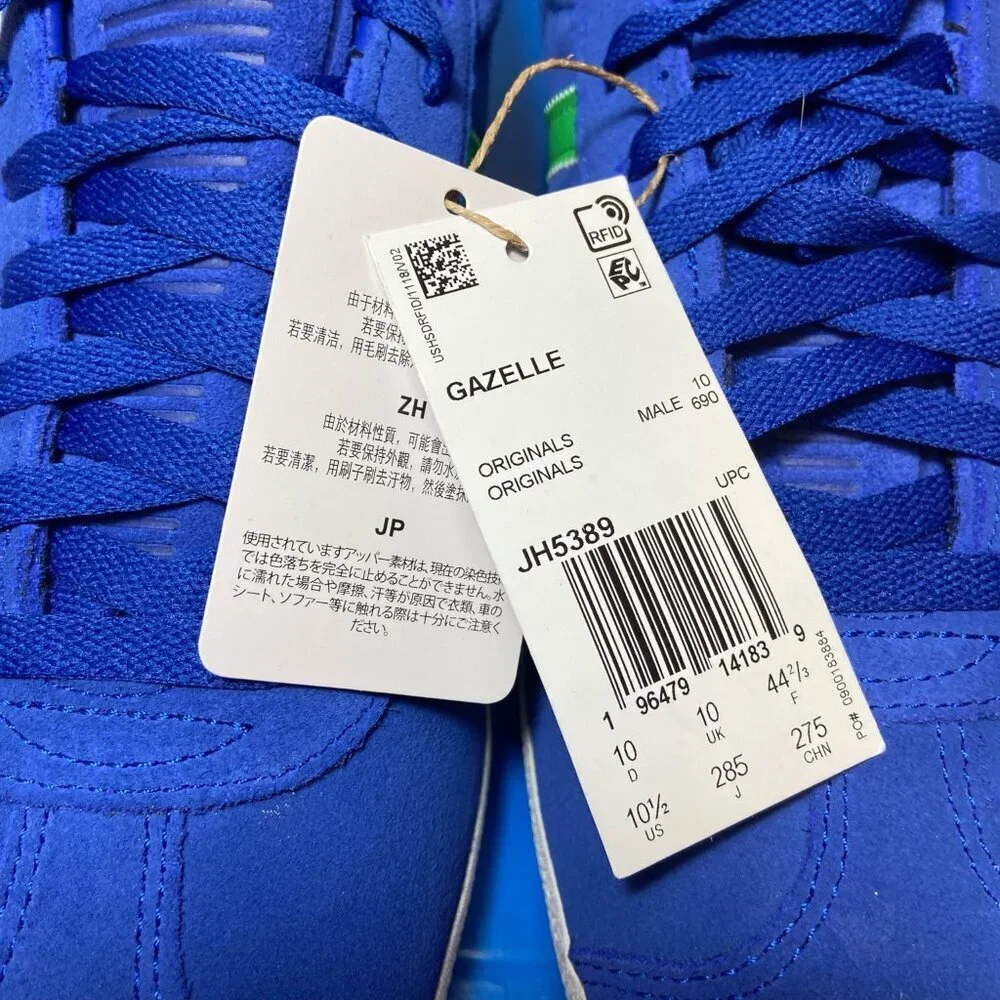 Adidas Gazelle Originals Men’s 10.5 Blue/Green – New With Tags - Picture 4 of 7